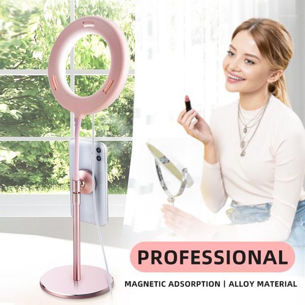 

deskaluminum alloy mobile phone holder / ring fill light live support 60 lamp beads fill light for huawei all phone1