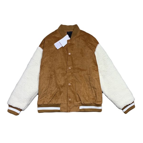 

2020 fall/winter new luxury design casual baseball uniform super classic corduroy embroidered jacket lady jacket ing, Black;brown