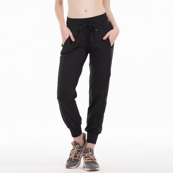 

nwt loose harem pants high waist sports pants casual gym running ankle-length drawstring women1, Black;white