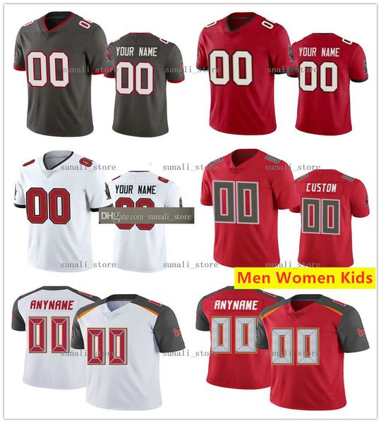 

sewed 12 tom brady 13 mike evans 54 lavonte david 50 vita vea 81 antonio brown 14 chris godwin 87 rob gronkowski 45 devin white jerseys, Black;red