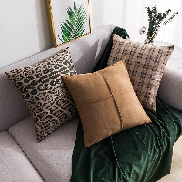 

cushion/decorative pillow soft velvet cushion cover decorative pillows throw case leopard print luxury home decor living room sofa seat coff