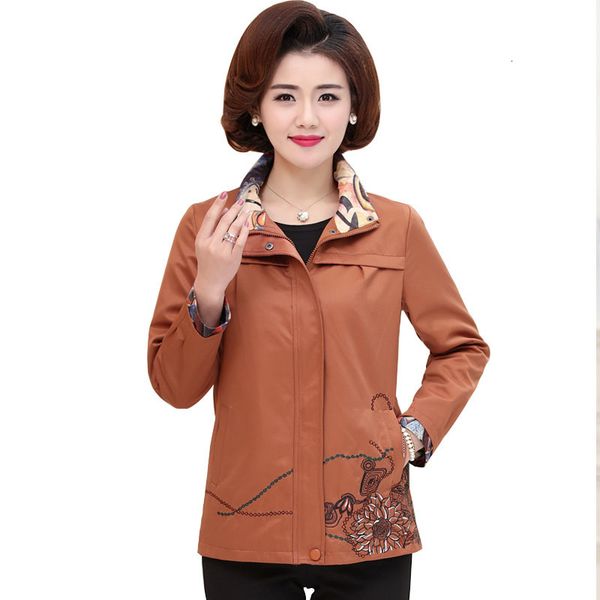 

women's blouse, spring autumn long sleeve, korean middle-aged mother, big size female casual jacket, r765. ias2, Tan;black
