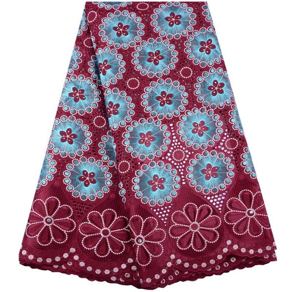 

selling nigerian lace fabric heavy beaded mesh african french net lace fabric swiss volie cotton 2020, Pink;blue