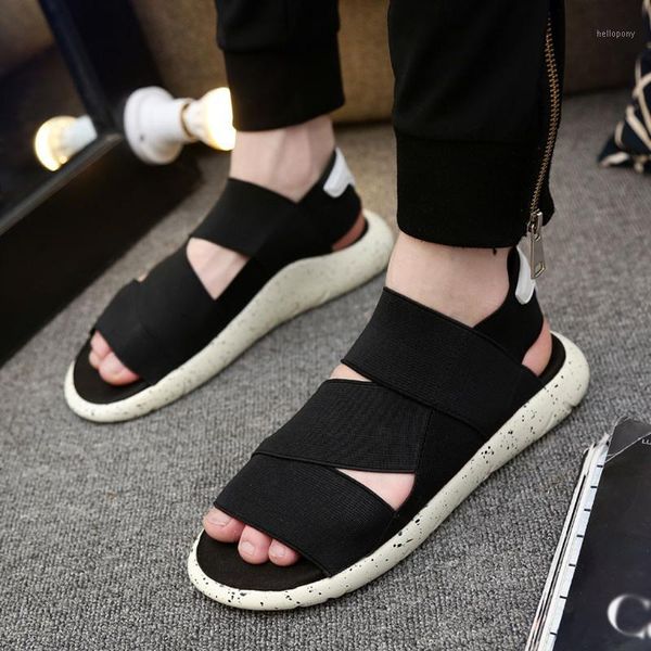 

summer platform slippers beach sandal flip flops shoes beach slippers harajuku hook & loop casual sapatos masculino1, Black
