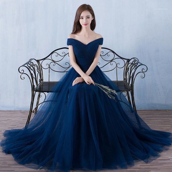 

bridesmaid dresses elegant long wedding party dress plus size navy blue bridesmaid dress tulle robe soiree vestidos1, Red