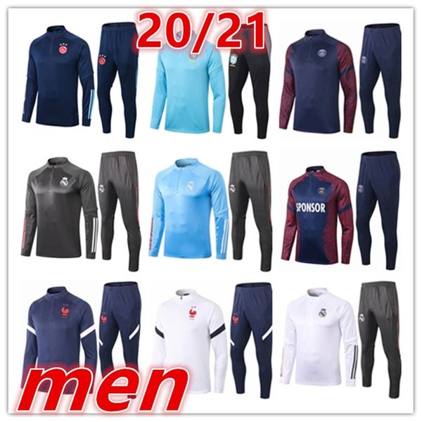 

2020 2021 new mens ajax training suit tracksuits soccer jerseys kits 20 21 men football training tracksuit soccer tracksuit jogging jacket, Black