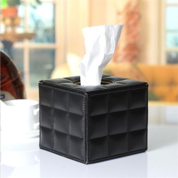 

tissue boxes & napkins durable pu leather box home table napkin paper bedroom deskroll towel container1