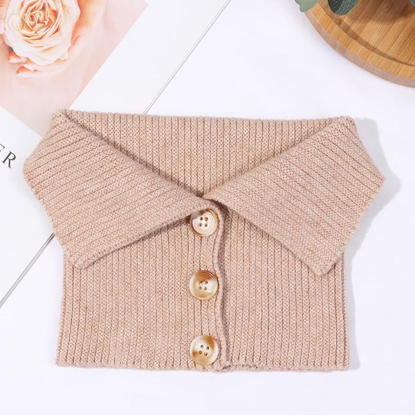 

1pc detachable lapel fake collar knitted scarfs shirt sweater neck guard 2021 vintage cotton removable false half shir qylufw, White