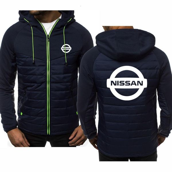 

hoodies men nissan car logo print mens jacket sweatshirt spring autumn men hoodie fashion casual zipper clothing, Black