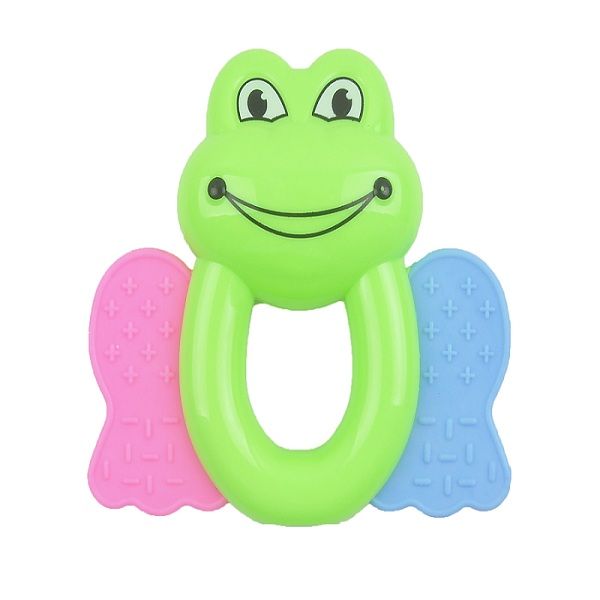 

lifelike main part green color silicone animal baby teether for sale