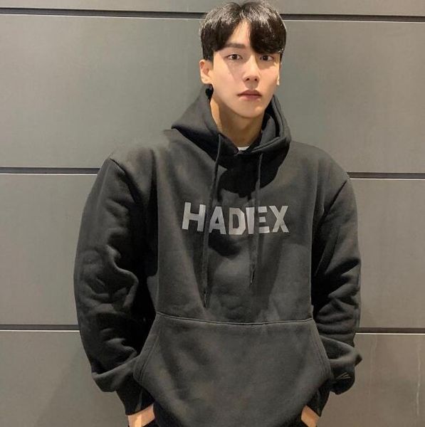 

men's hoodies & sweatshirts men spring design letter print hooded male women streetwear pullover clothes loose hip hop, Black