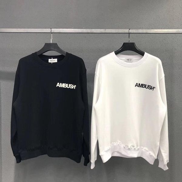 

ambush hoodies мужчины женщины 1: 1 хлопок простой классический черный белый япония засада тофлец осень зима красная желтая засада выпуклост, Black
