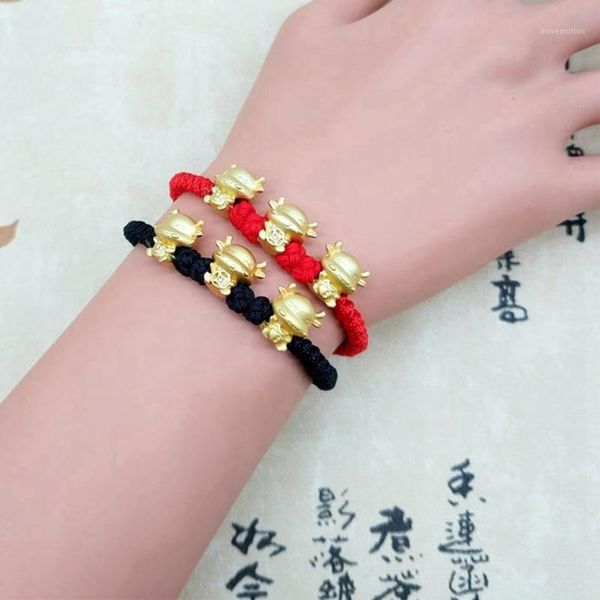 

handmade weaven knots rope chain bangles jewelry gifts cute lucky cow adjustable braided bracelet1, Golden;silver