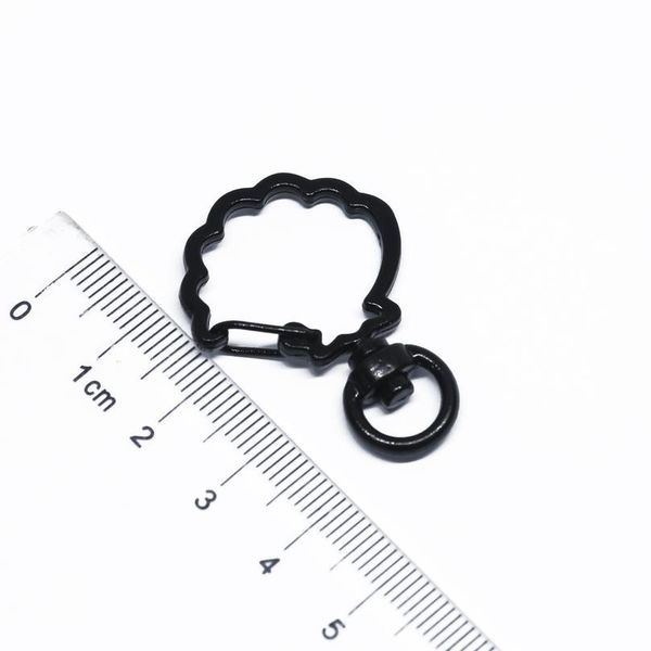 

10pc/lot shell shape keychains lobster clasps hooks key chain key rings for diy trinkets pom pom keychain jewelry qyloar