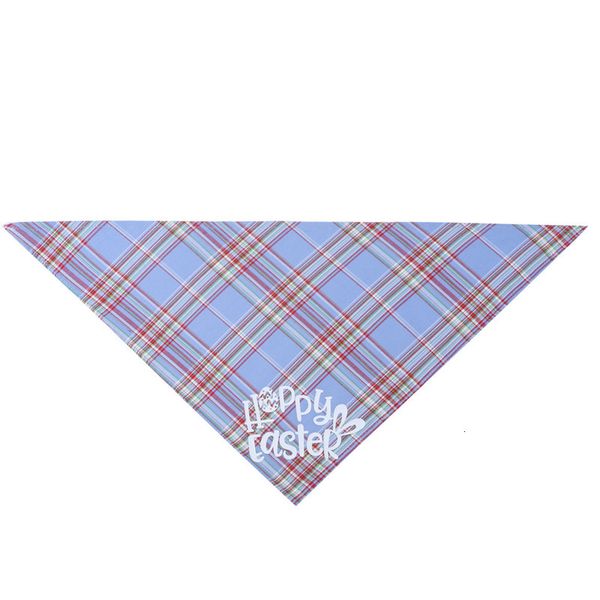 

happy triangle bibs single layer cotton plaid dog cat bandana 42*42*60cm easter pets scarf ddd4290