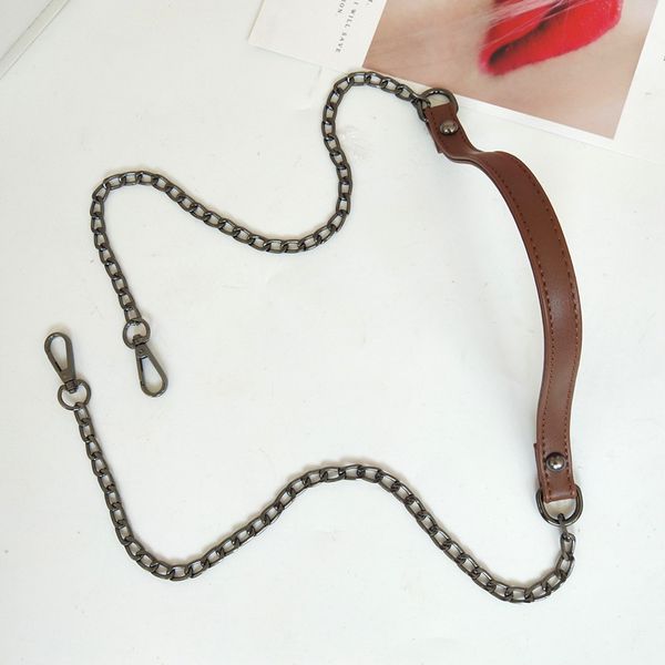 

women's diagonal span bags metal chain bag accessories one-shoulder accessories, Black