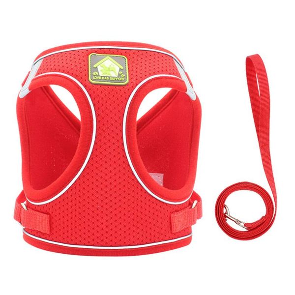 

nylon puppy cat harness vest reflective dog harness and leash set mesh breathable chihuahua kitten walking lead leash supplies