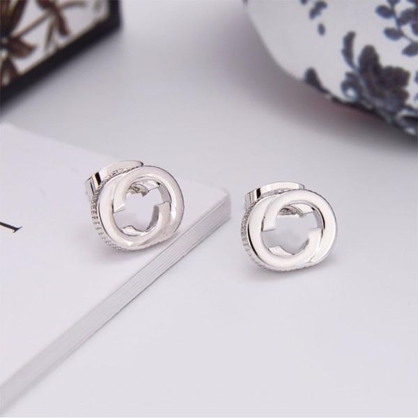 

s925 sterling silver letter earrings for women european and american charm personalized fashion christmas gift ing, Golden;silver