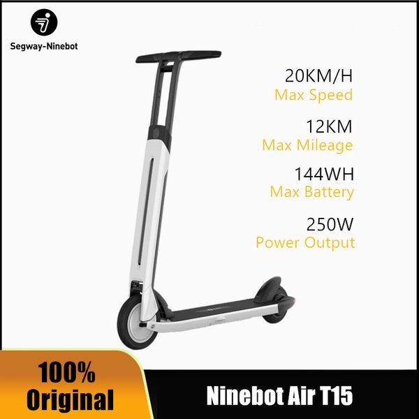 Vorverkauf Original Ninebot Air T15 Smart Elektroroller faltbar KickScooter Schrittsteuerung Zweiradroller Licht Skateboard BMS System