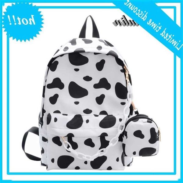 

finger casual women nylon backpack cow pattern schools for school teenagers girls children backpacks travelers new 2020