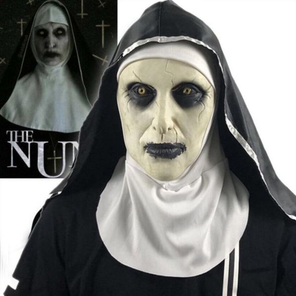 

halloween nun mask scared female face wig celebrations theme party cosplay bar night performances carnival horror