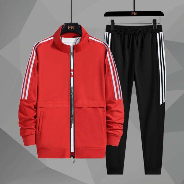 

men's casual fashion suit 2-piece sportswear autumn 2020 jacket pants, Gray