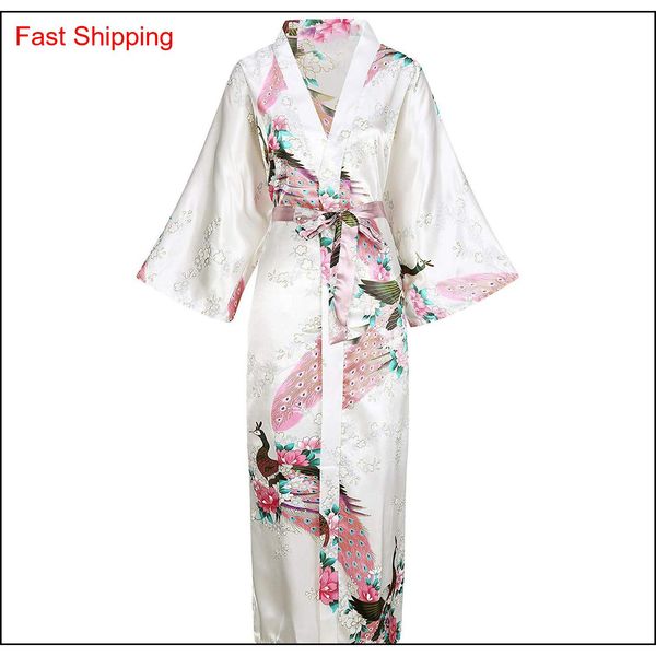 

gray women long printed robe floral&peacock bride bridesmaid dressing gown rayon sleepwear leisure kimono ba jllhgt lajiaoyard