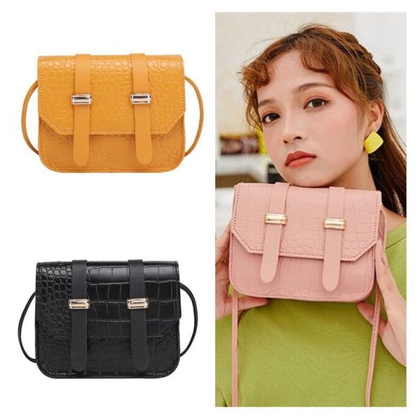 

low price now children's fashion pu leather shoulder bags small messenger bags for girls mini buckle chic purse jt1241, White