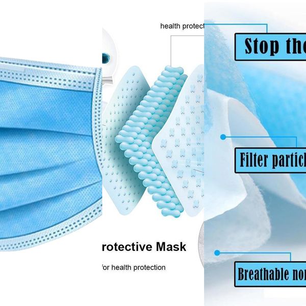 

to deliver the box dhl with same day disposable face masks ply breathable for blo agci