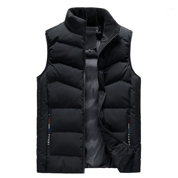 

new men's vest winter casual sleeveless jacket down vest windproof warm waistcoat casual coats plus size mens outdoors1, Black;white