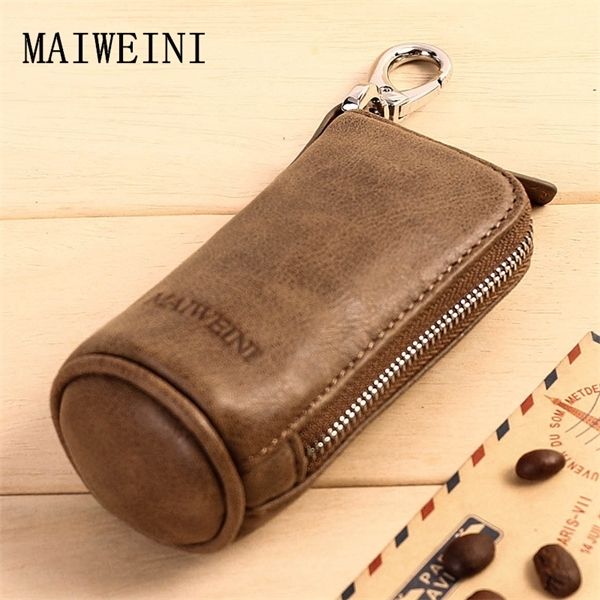 

brand new women men's cowhide leather zipper purse bag retro car key wallets fashion multi-functional housekeeper holders c1115, Red;blue