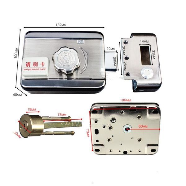 

30pcs chip key tags door & gate lock access control system electronic integrated rfid id reader door rim lock for intercom