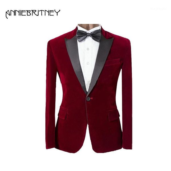 

men's suits & blazers wine red men for wedding blazer jacket slim fit groom tuxedo black peaked lapel handsome suit prom 2 pieces1, White;black