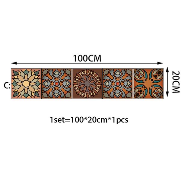 

арабские ретро плитки наклейки pvc vinyl водонепроницаемый самоклеящийся стена наклейки для кухни ванная комната старинные обои контактная б
