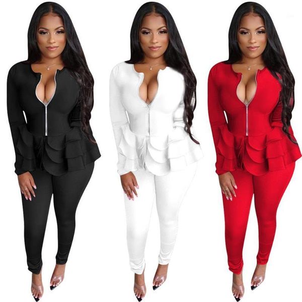 

women's suit two piece set office women long sleeve suit pants 2 piece set female winter two pieces sets1, White;black