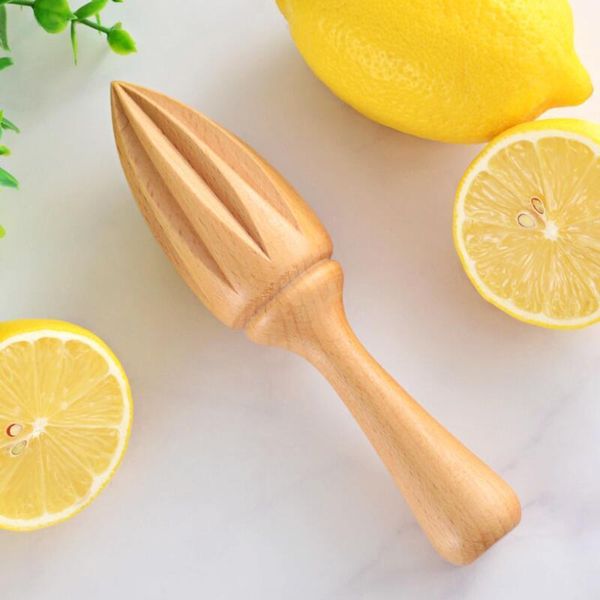 

new}beech juicer manually wooden squeezer orange citrus juice extractor lemon reamer without lacquer wax dhf2152
