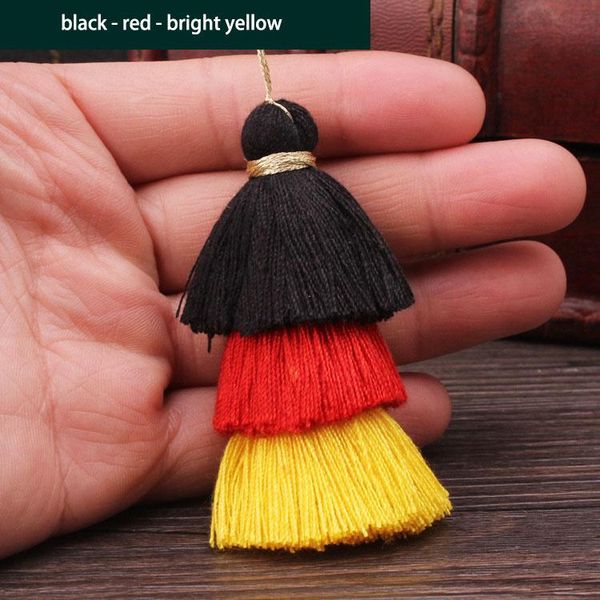 

6pcs lot 7cm three layers overlapping tassels silk fringe sewing tassel trim decorative key tassels for curtain home decoration h bbylly