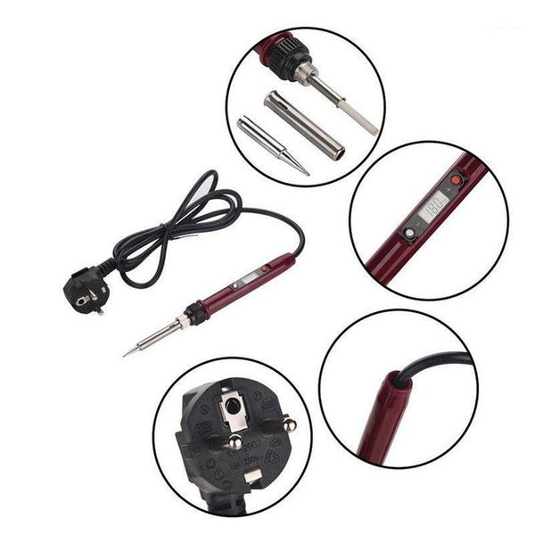 

80w 220v electric soldering iron welding tool hand solder wire tweezers eu plug1