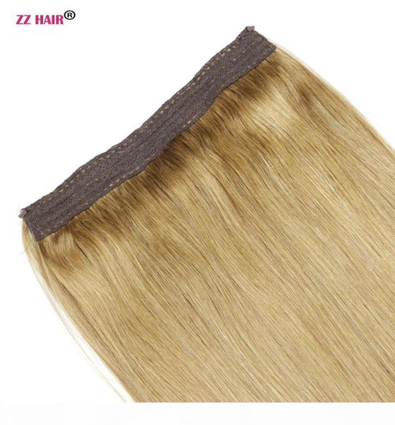 

16"-28" 100% brazilian remy human hair 160g fish wine halo hair flips in on human hair extension 1pcs set non-clips natural straig, Black;brown