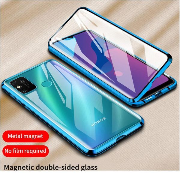 

magnetic case for huawei honor 9a case double-sided full protected tempered glass case on for honor9a 9 a moa-lx jllkjl