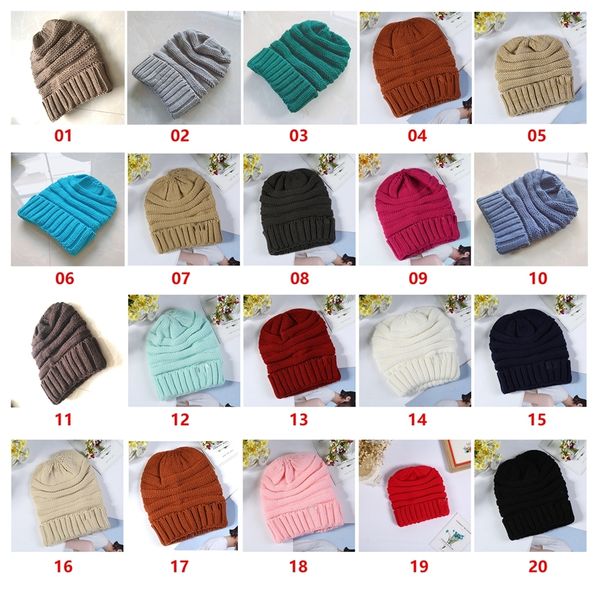 

soft knitted stretch beanies women trendy simple winter warm hat 20 styles solid wool beanie casual caps party hats dda6