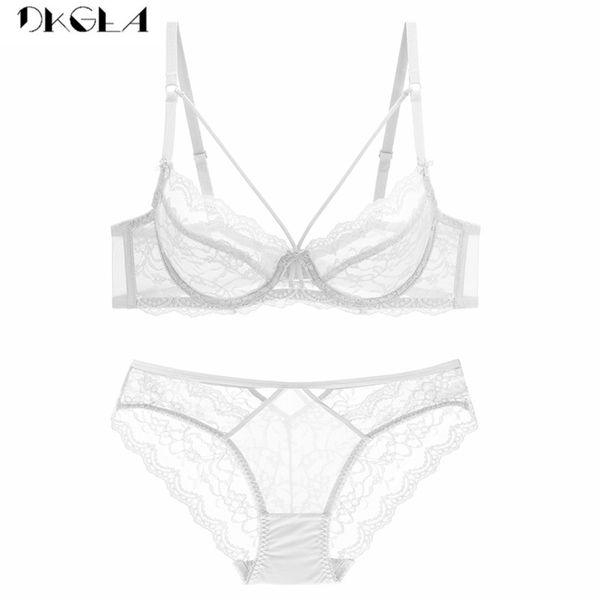 

green bra and panties sets ultrathin brassiere underwear set transparent bras plus size women lace lingerie set embroidery c1212, Black;white