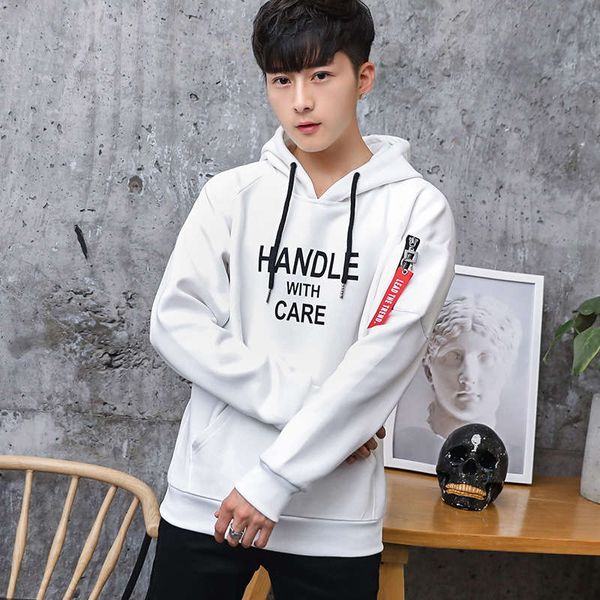 

6708 hooded sweater autumn winter men's jacket baseball uniform (95 polyester 5 spandex, Gray