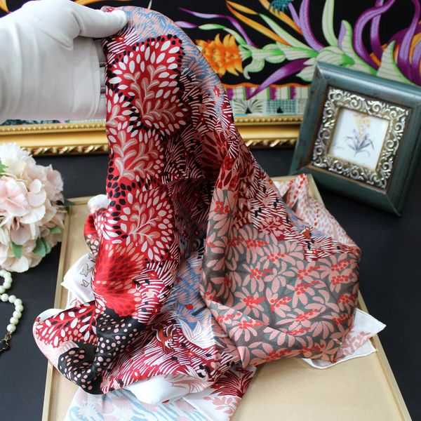 

women authentic silk scarf satin edge scarfs female mulberry-silk shawl stole tippet cape, Blue;gray