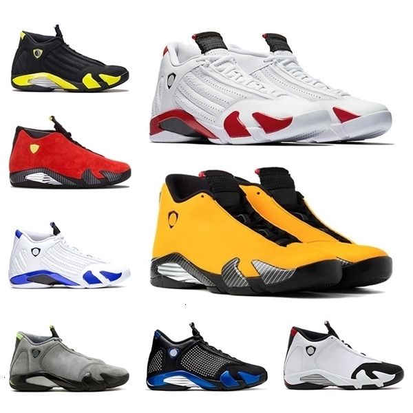 

basketball shoes jumpman 14 14s gym red candy cane hyper royal desert sand black white yellow mens trainers sports sneakers size 40-47ua