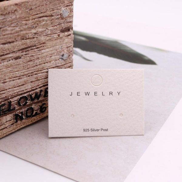 

50pcs 3.5x5cm earring display card for 925 sterling silver holder blank kraft paper tags for ear studs diy jewelry display q sqcqfx, Black