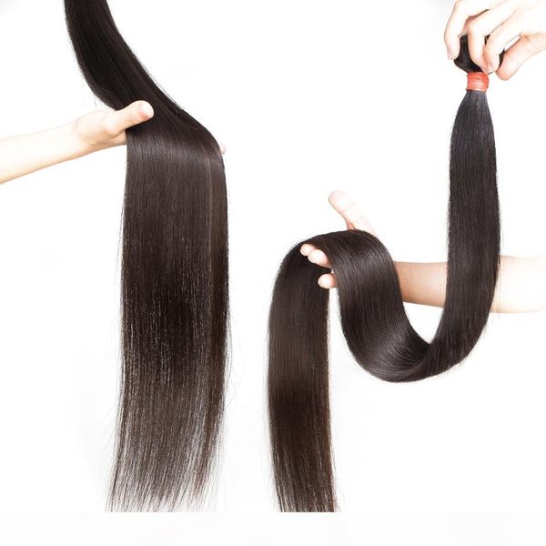 

beautystarquality raw indian long hairs extensions weft cutting malaysian straight wave human hair virgin unprocessed bundles, Black