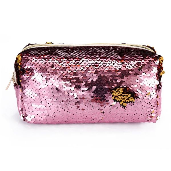 

women travel glitter cosmetic bag pencil box sequin makeup case gift portable makeup bag sequins zipper brush organizer travel p 274 g2