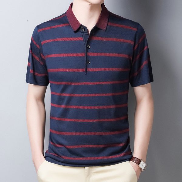 

ymwmhu brand new men's short sleeve summer slim fit luxury button casual polo shirt men clothes, White;black