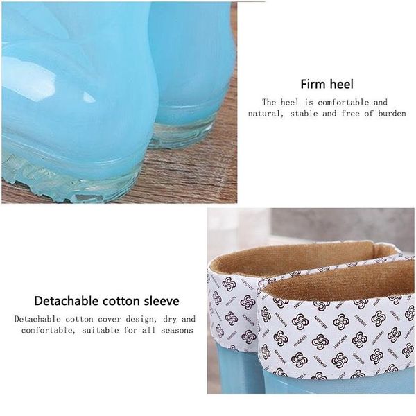 

women high-rain shoes anti-skid thickening wear-resistant waterproof shoe covers reusable for girs rain boot with jllvju